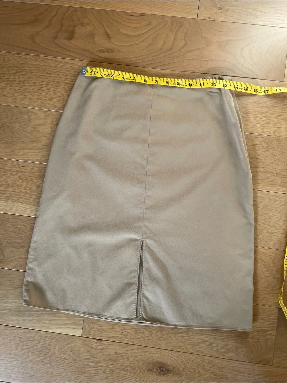 VTG Banana Republic Y2K Carolyn Bessette-Kennedy Beige Pencil Skirt Stretch 4